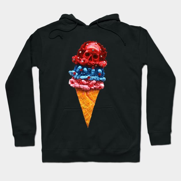 Skull Ice Cream Hoodie by OptimusVolts